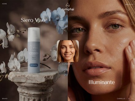 Nymphai Cosmetics // Best storytelling website